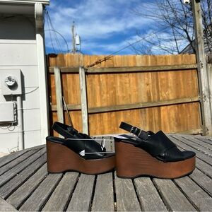 Women's Naomi Wood Wedge Heels Universal Thread size 6.5 spring summer‎ wedding